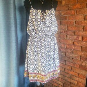 Francesca's Birdcage Boho Spaghetti Strap Summer Dress - Size L